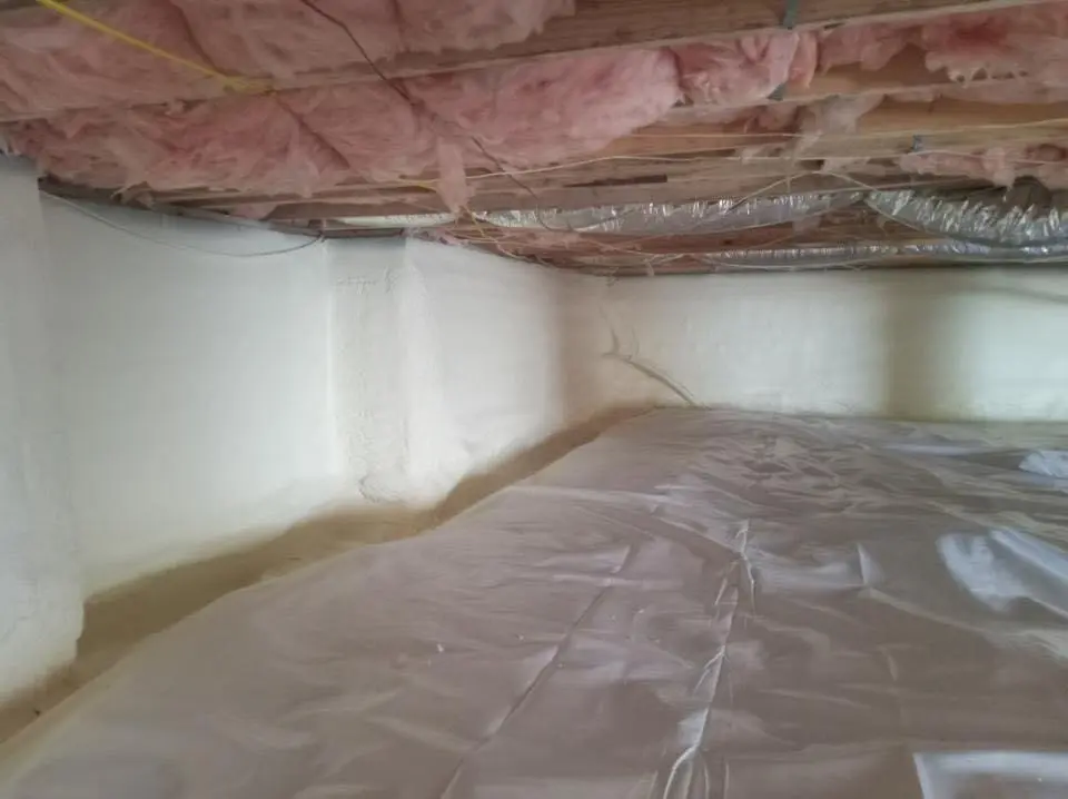 Crawl space encapsulation with closed-cell spray foam for Metal Roof Coating in Uwchlan