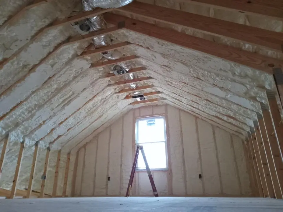Spray foam roofing application for Crawl Space Insulation project in Uwchlan